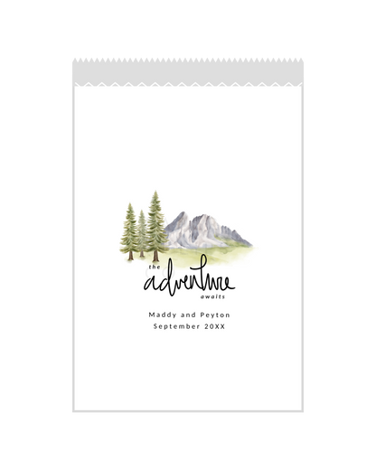 NEW! The Adventure Awaits - White Party Bags