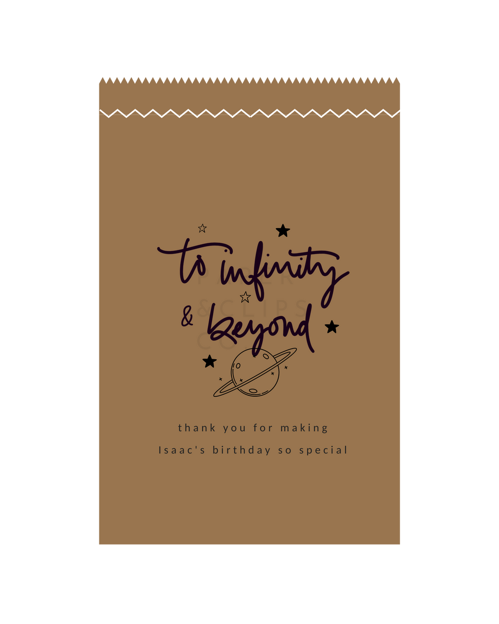 To Infinity and Beyond - Brown Party Bags