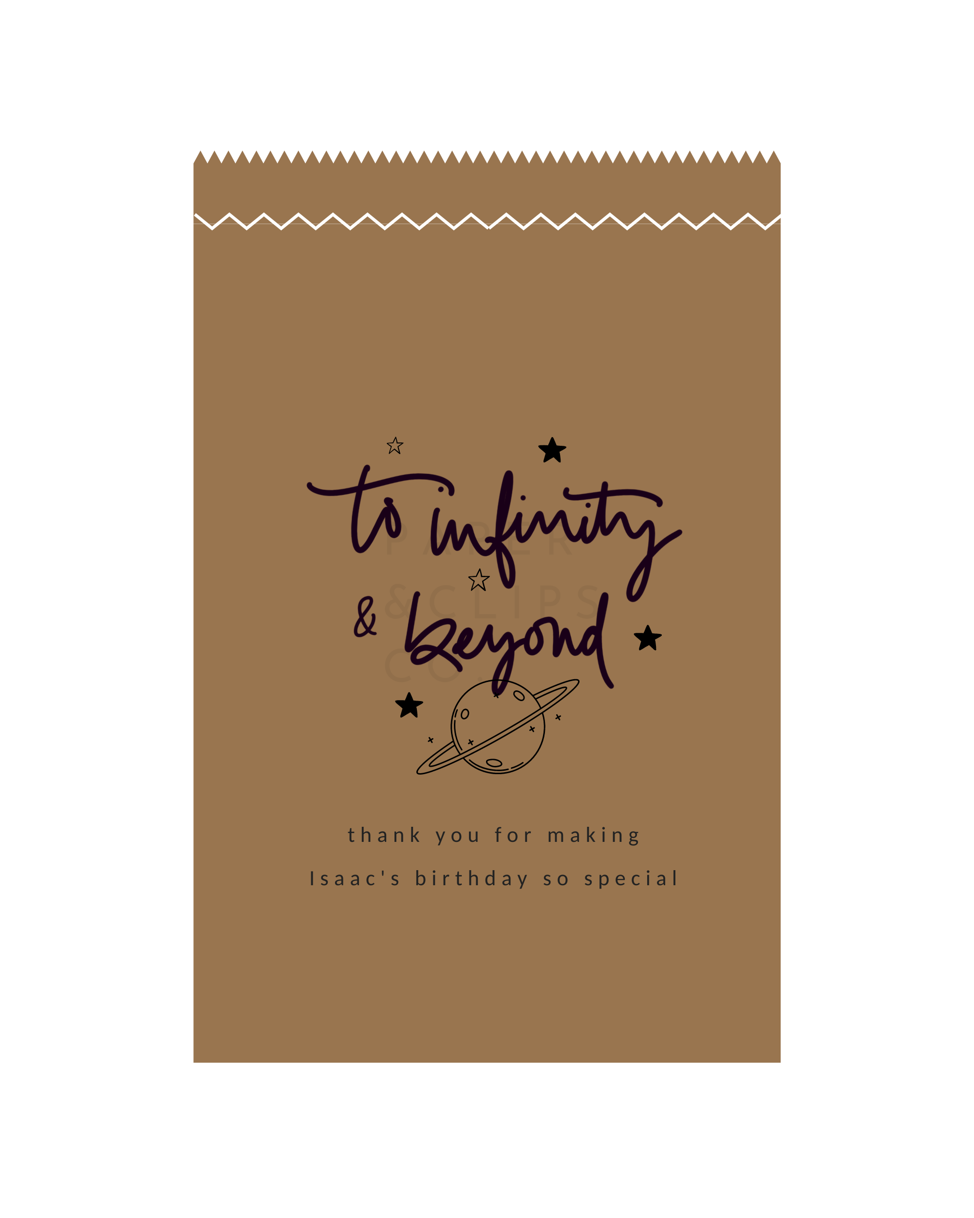 To Infinity and Beyond - Brown Party Bags
