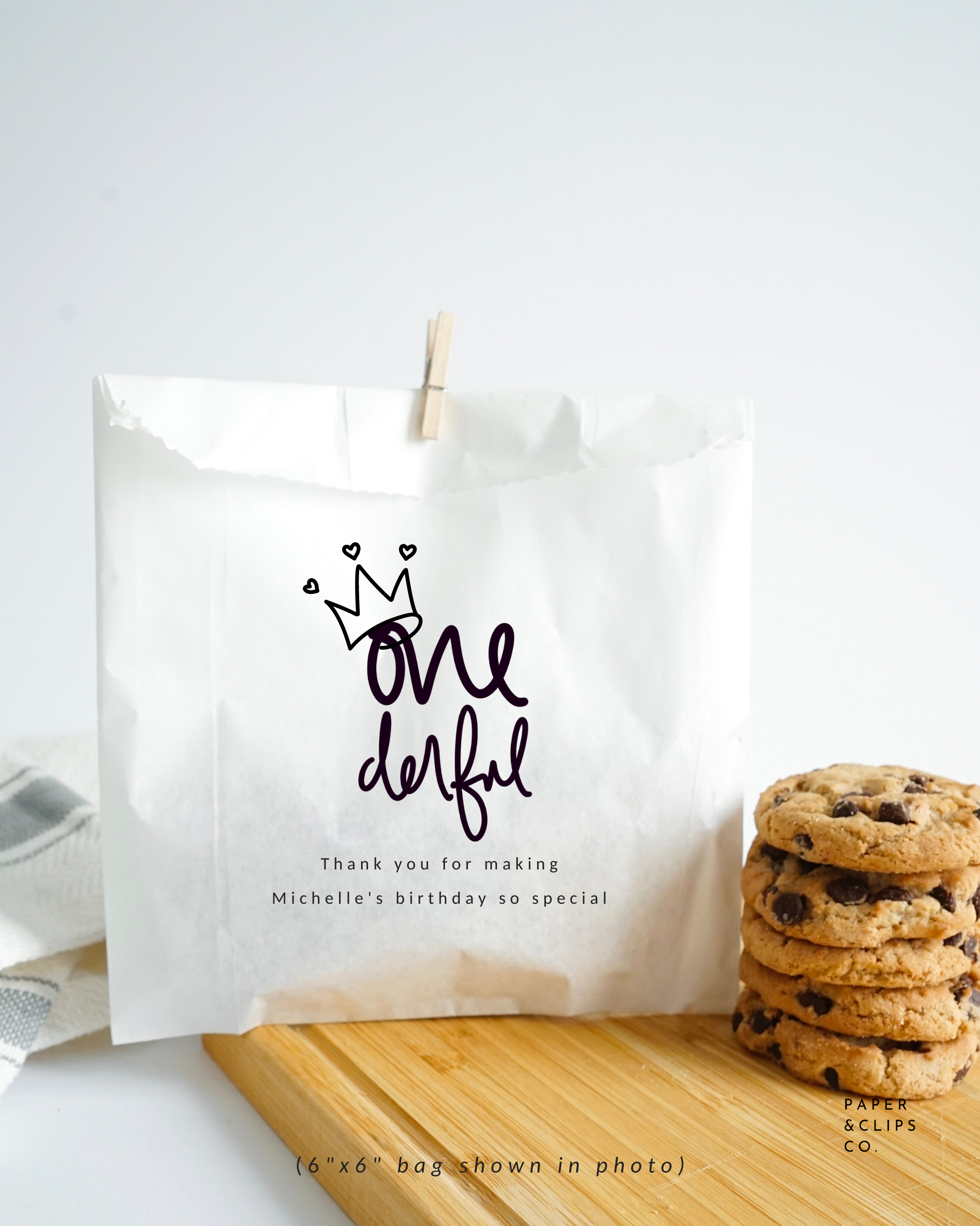Onederful - White Party Bags