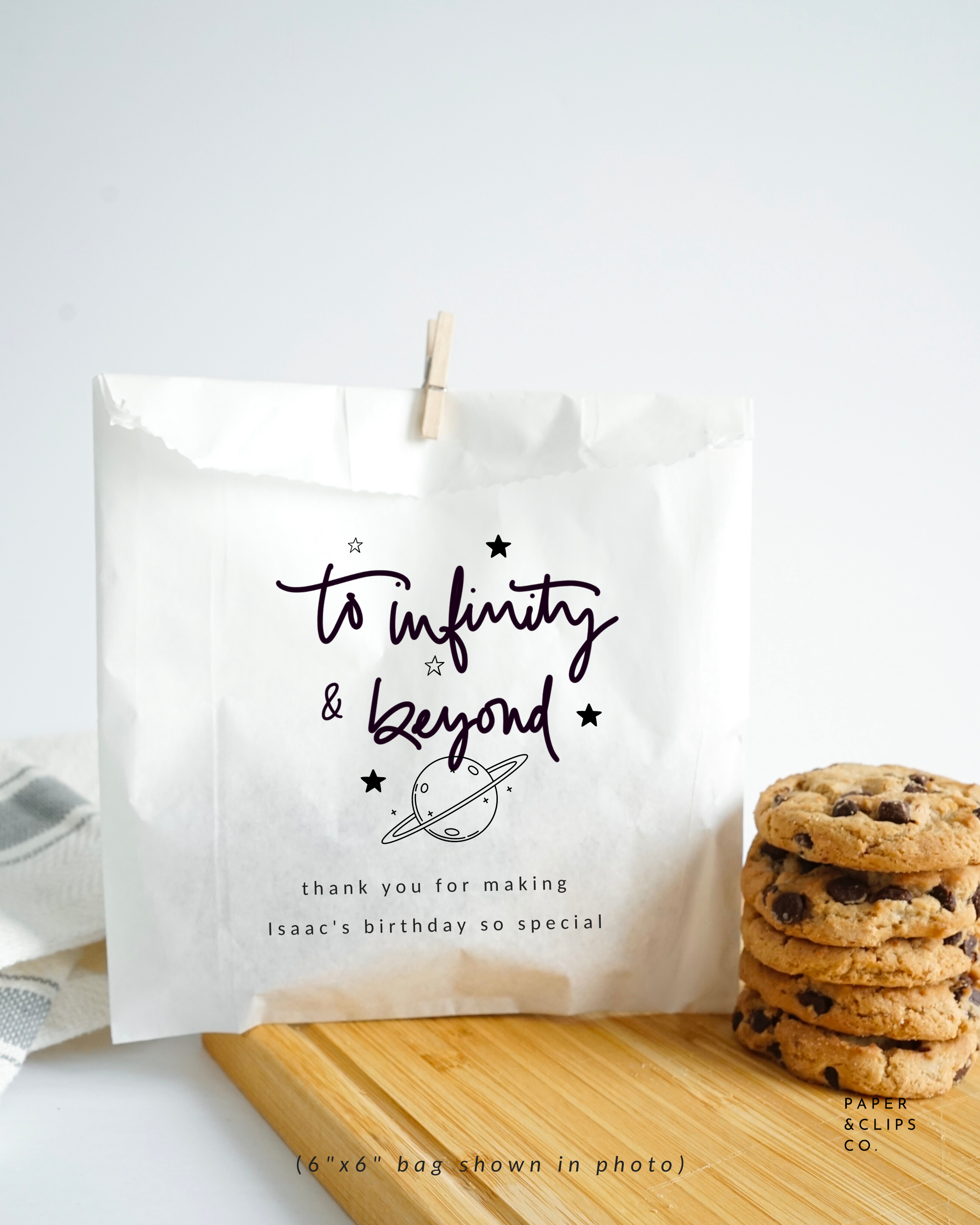 To Infinity and Beyond - White Party Bags