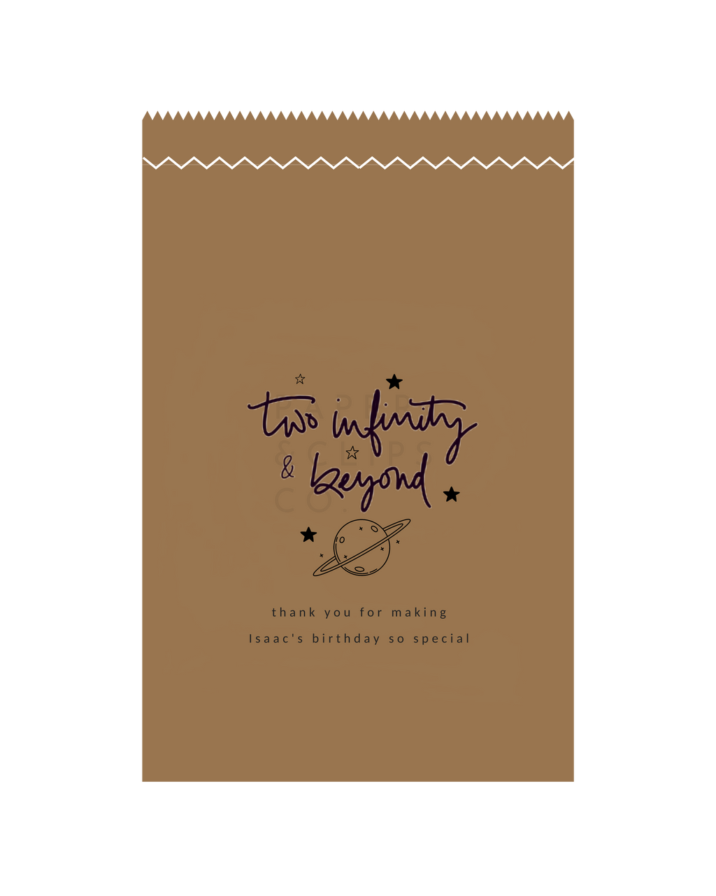Two Infinity and Beyond - Brown Party Bags