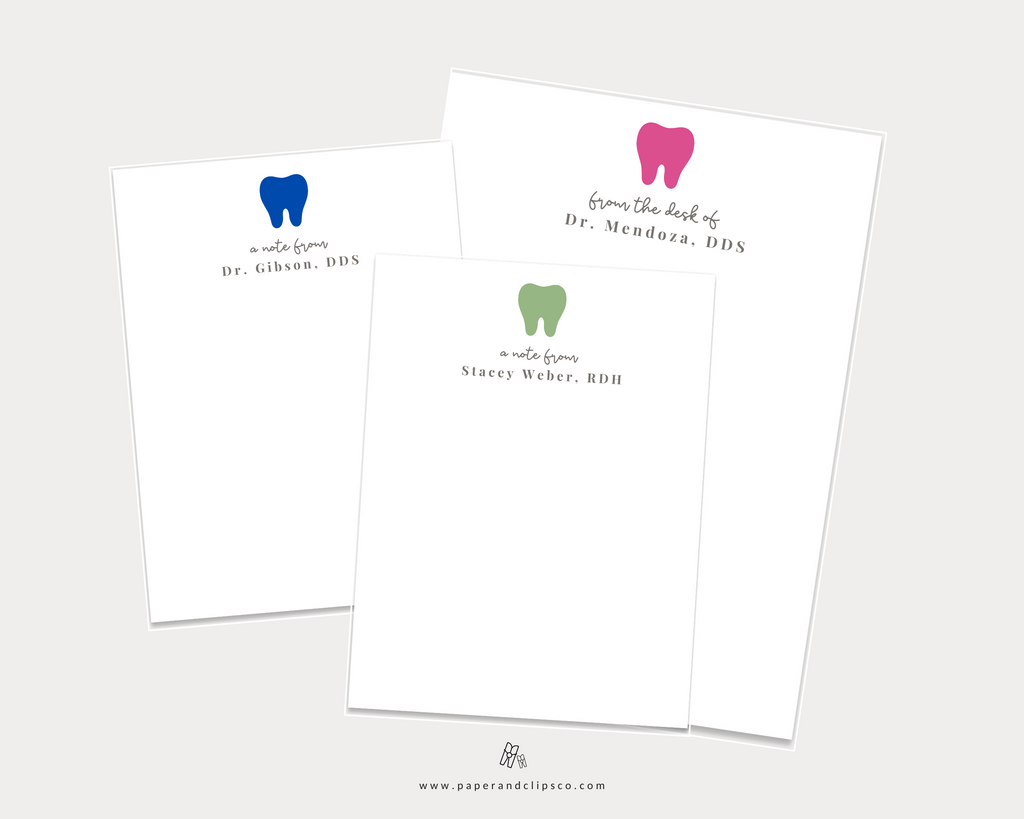 dental assistant stationery