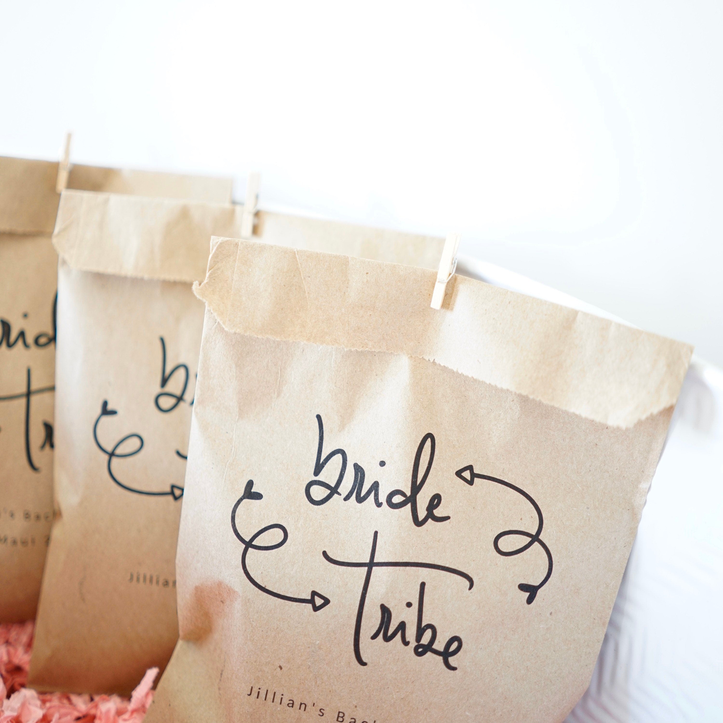 Orange Miniature Clothespins Wooden Clips