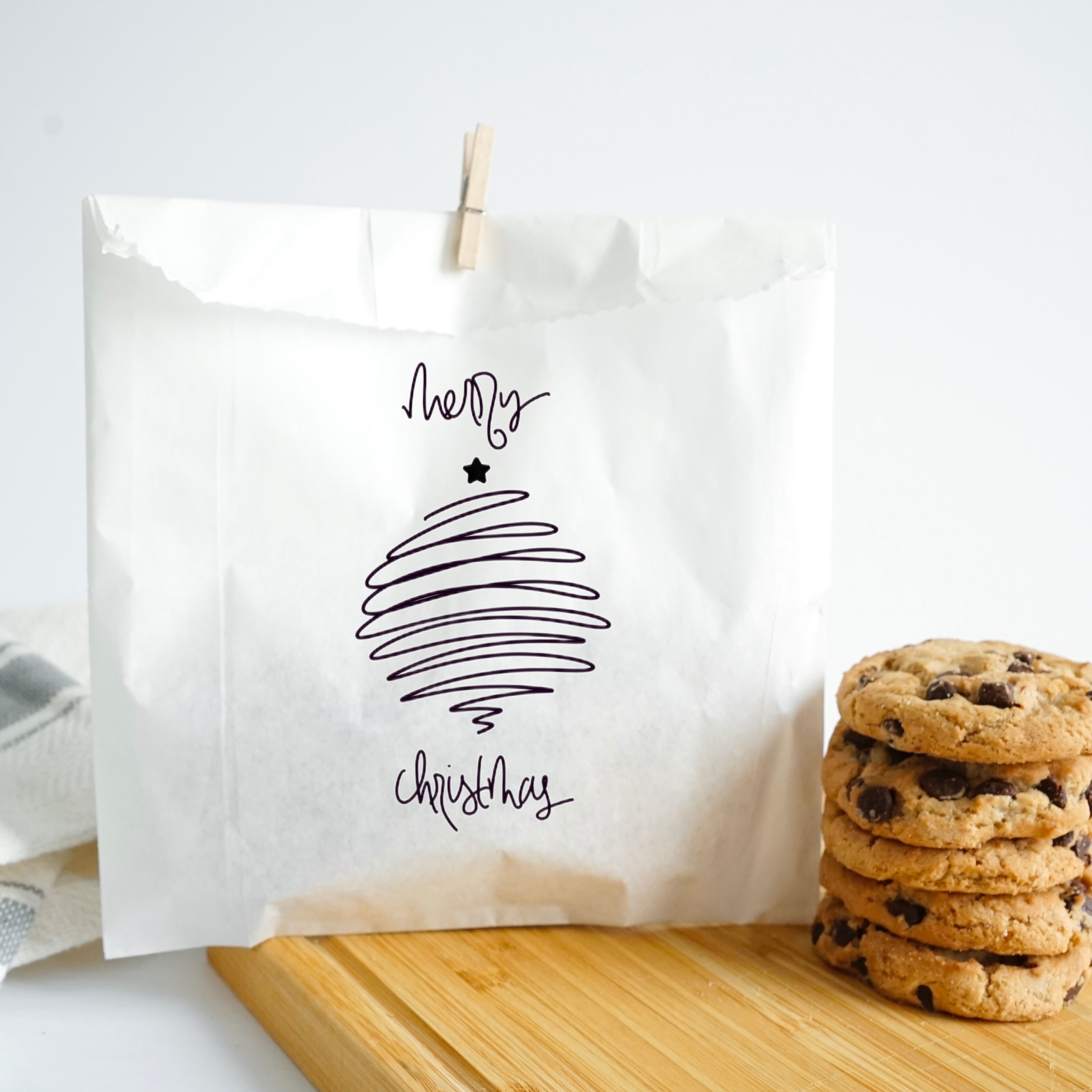 Christmas Tree - White Party Gift Bags