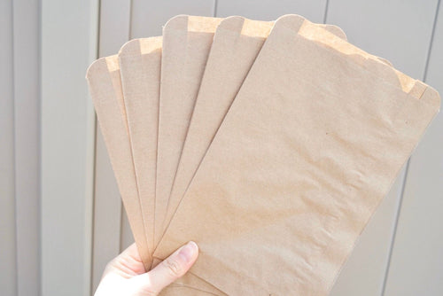 5x8 BLANK Medium Kraft Brown Paper Bags